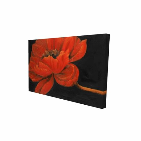 FONDO 20 x 30 in. Red Petal Flower-Print on Canvas FO2792504